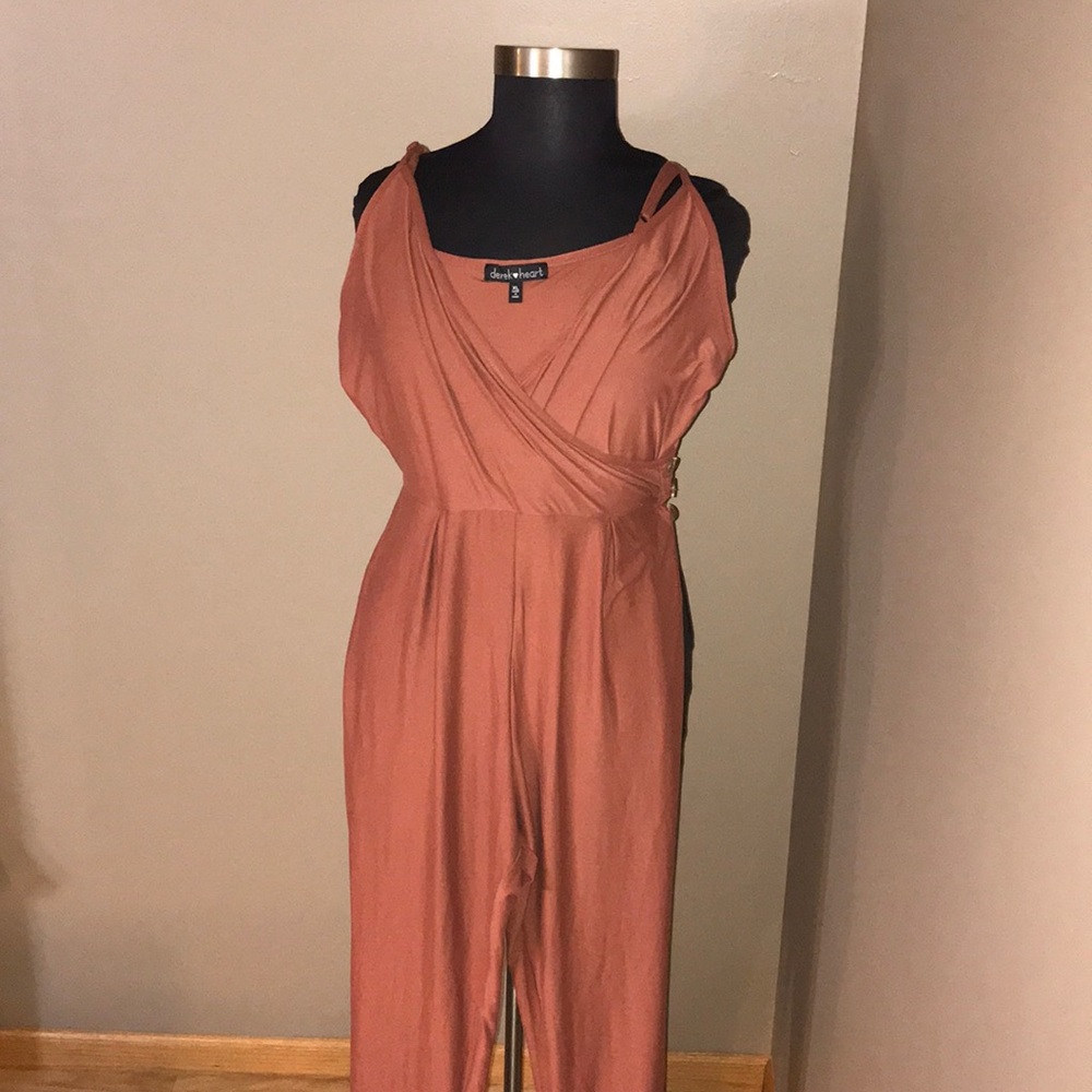 Derek Heart Peach Jumpsuit